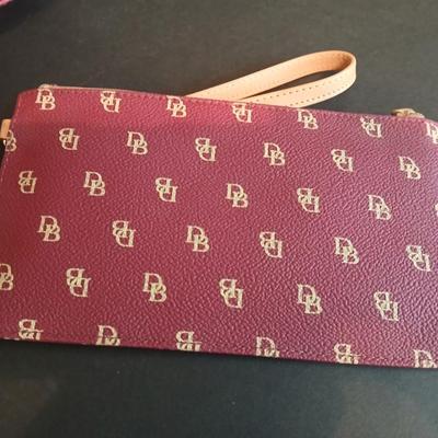 Dooney & Bourke Burgundy Monogram 3-Piece Set – Satchel, Wristlet & Wallet