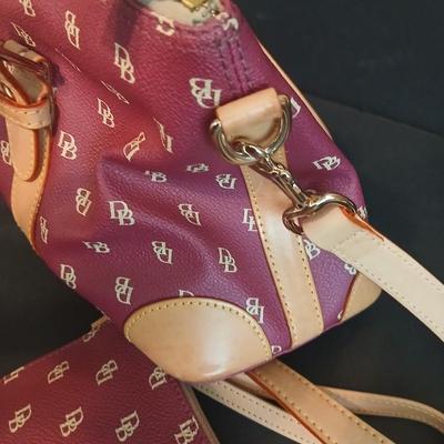 Dooney & Bourke Burgundy Monogram 3-Piece Set – Satchel, Wristlet & Wallet