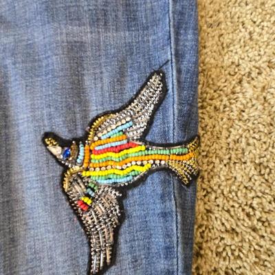 4-Piece Women’s Jeans Lot – Laurie Felt Size 8, Embellished & Embroidered Styles