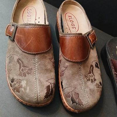 2 Women's Leather Clogs – KLOGS & Clarks – Size 8.5 M