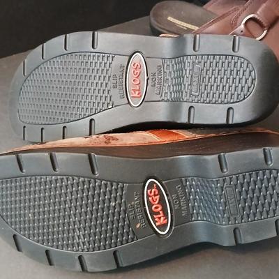 2 Women's Leather Clogs – KLOGS & Clarks – Size 8.5 M