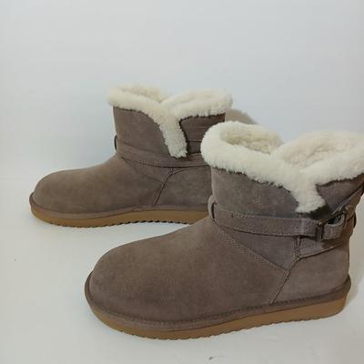 Koolaburra by UGG Suede Shearling-Lined Ankle Boots – Women's Size 9 (EU 40)