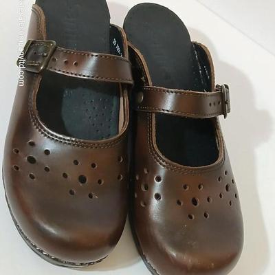 2 Women's Leather Clogs – L'Artiste by Spring Step & Perforated Mary Jane Style – Size EU 39
