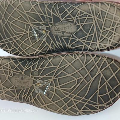 2 Women's Leather Clogs – L'Artiste by Spring Step & Perforated Mary Jane Style – Size EU 39