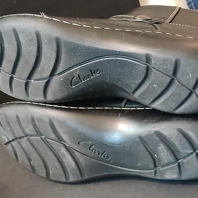Stylish Leather Ankle Boot Duo – Clarks & Navy Casual Boots (Size 8.5M)