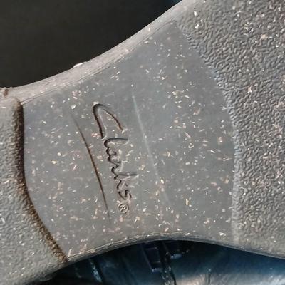 Stylish Leather Ankle Boot Duo – Clarks & Navy Casual Boots (Size 8.5M)