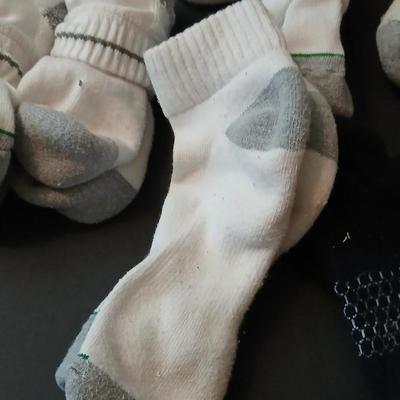 Athletic & Crew Socks – White & Dark Assorted Lot (15+ Pairs)