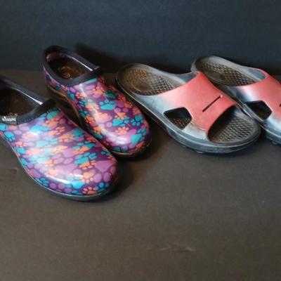 Two Women's Shoes: Sloggers and Spenco