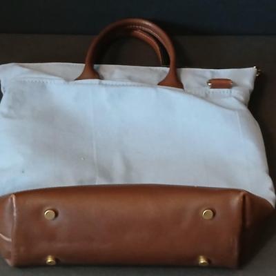 R. Riveter Blue Canvas and Leather Tote Bag