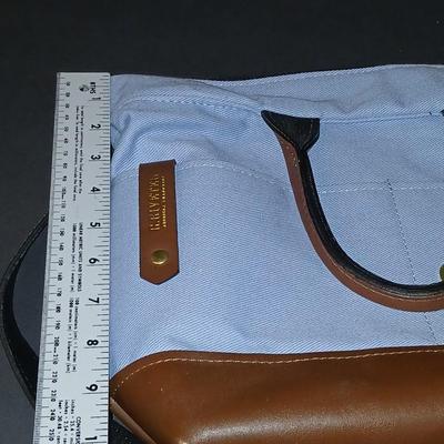 R. Riveter Blue Canvas and Leather Tote Bag
