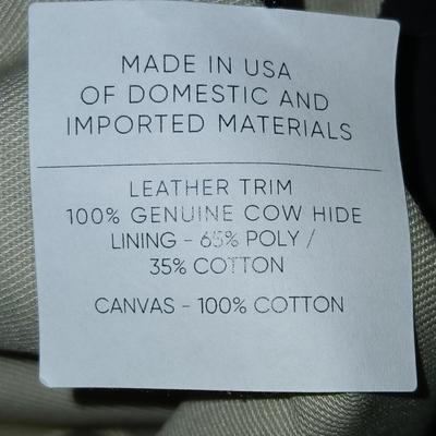 R. Riveter Blue Canvas and Leather Tote Bag