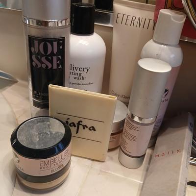 Makeup and Skincare Lot With LED Mirror