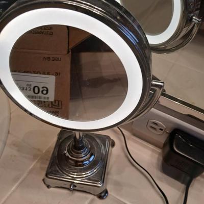 Makeup and Skincare Lot With LED Mirror
