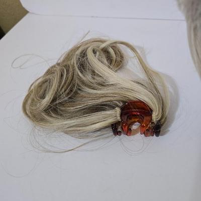 Hairdo® Silver-Gray Wig & Blonde Clip-In Ponytail Extension – 2-Piece Lot