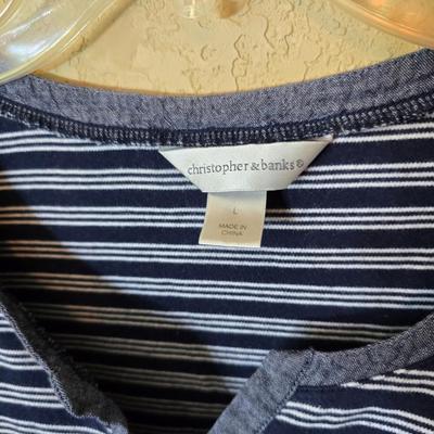 Christopher Banks Women’s Long Sleeve & 3/4 Sleeve Tops – Size L, Mixed Prints