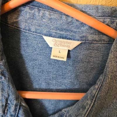 3 Christopher & Banks Denim Tops – Women’s Size Large