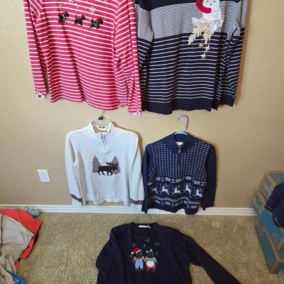 Christopher & Banks Holiday & Winter Sweaters – Women’s Size Large
