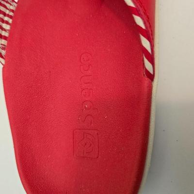 2 Pairs Women’s Casual Sandals – Red Flip-Flops & Purple Sport Sandals