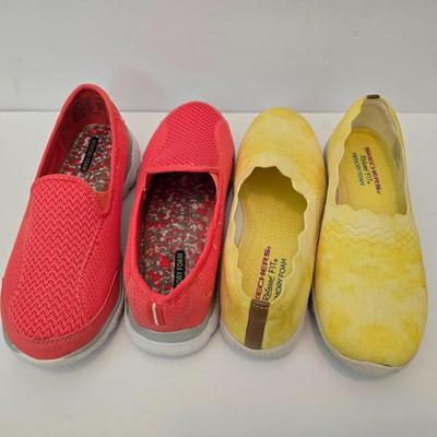 Pairs Women’s Memory Foam Slip-Ons – Skechers & A New Day