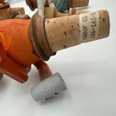 Vintage Wooden Hand Carved Mechanical Bottle Stoppers
