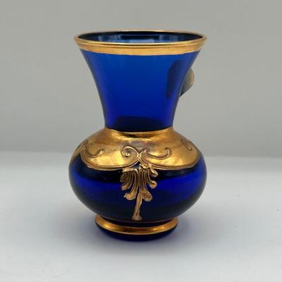 Murano Hand Painted 3” Glass Vase