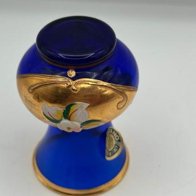 Murano Hand Painted 3” Glass Vase