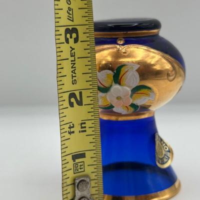 Murano Hand Painted 3” Glass Vase
