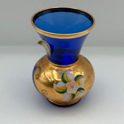 Murano Hand Painted 3” Glass Vase