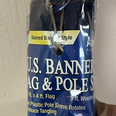 American Flag Pole and Mounting Bracket
