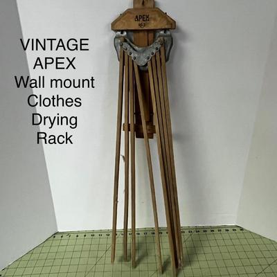 VINTAGE APEX No. 3 Wall-Mount Wooden Clothes Drying Rack
