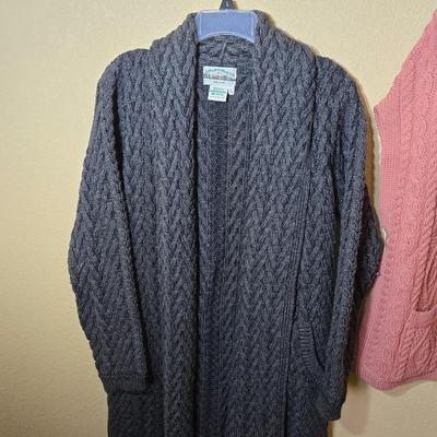 Three Merino Wool Knit Sweaters Made in Ireland