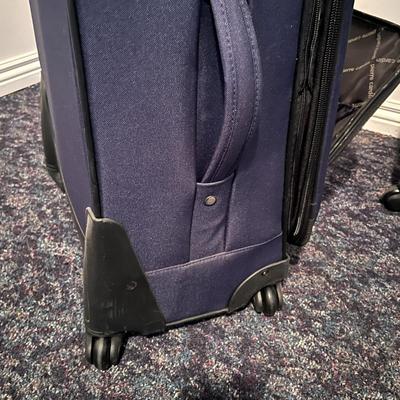 Set of Two Black Rolling Suitcases