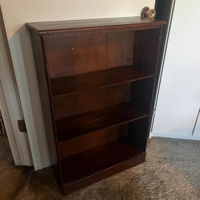 Wooden Three-Shelf Bookcase Unit