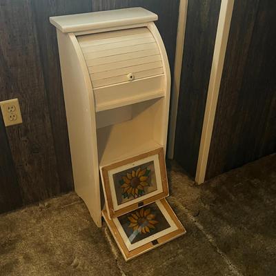 White Wooden Cabinet with Drawers