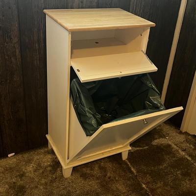 Wooden Tilt-Out Trash Bin Cabinet