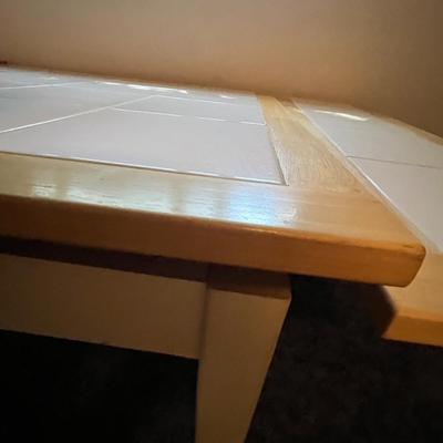 Tile-Top Collapsing Dining Table