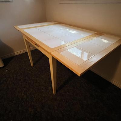 Tile-Top Collapsing Dining Table