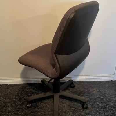 Brown Adjustable Rolling Office Task Chair