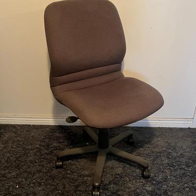 Brown Adjustable Rolling Office Task Chair