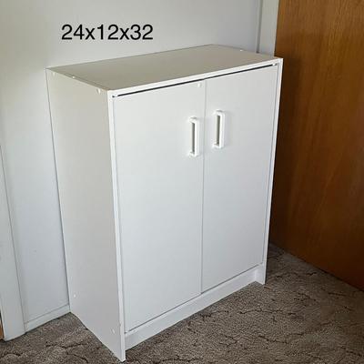 White Double-Door Storage Cabinet