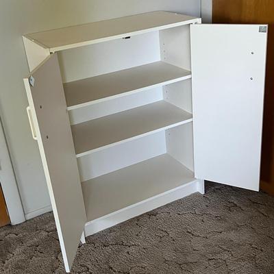 White Double-Door Storage Cabinet