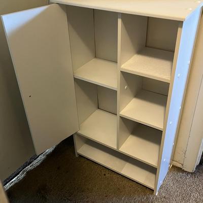 White Multi-Shelf Storage Cabinet with Door
