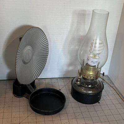 Vintage Hurricane Oil Lamp Converted to Electric