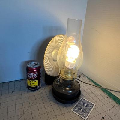 Vintage Hurricane Oil Lamp Converted to Electric