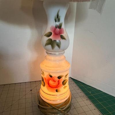 Floral Glass Table Lamp