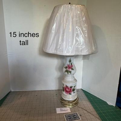 Floral Glass Table Lamp