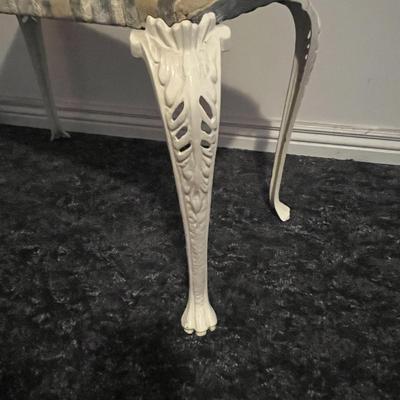 Upholstered Bench with Claw Foot Legs