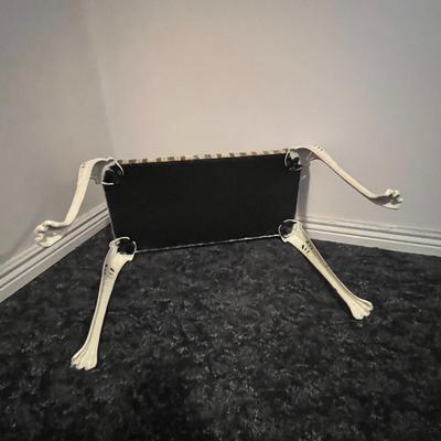 Upholstered Bench with Claw Foot Legs