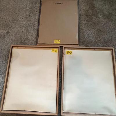 Set of 3 Framed Floral Needlepoint Artworks