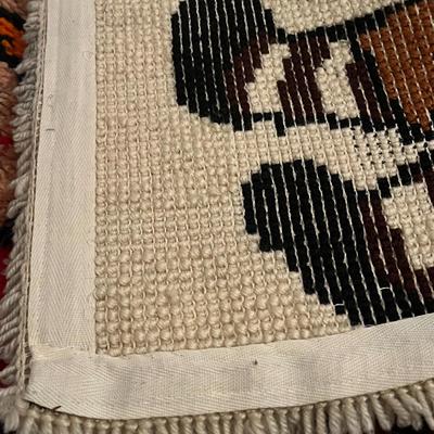 Handmade Raggedy Ann and Andy Latch Hook Rug